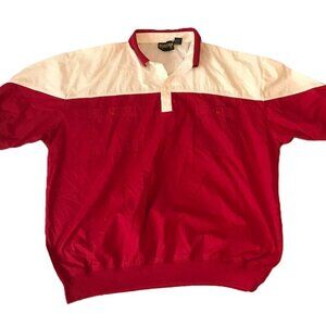 Vintage 1980s Dadcore Magna Force Mens 2XL Shirt Red/White Pockets
